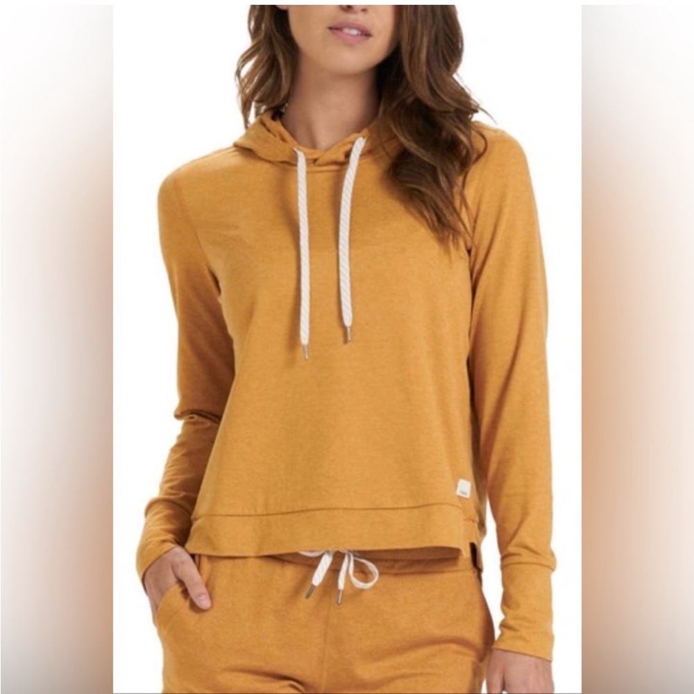 Vuori Halo Essential Hoodie - Flax Heather - Small